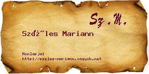 Széles Mariann névjegykártya